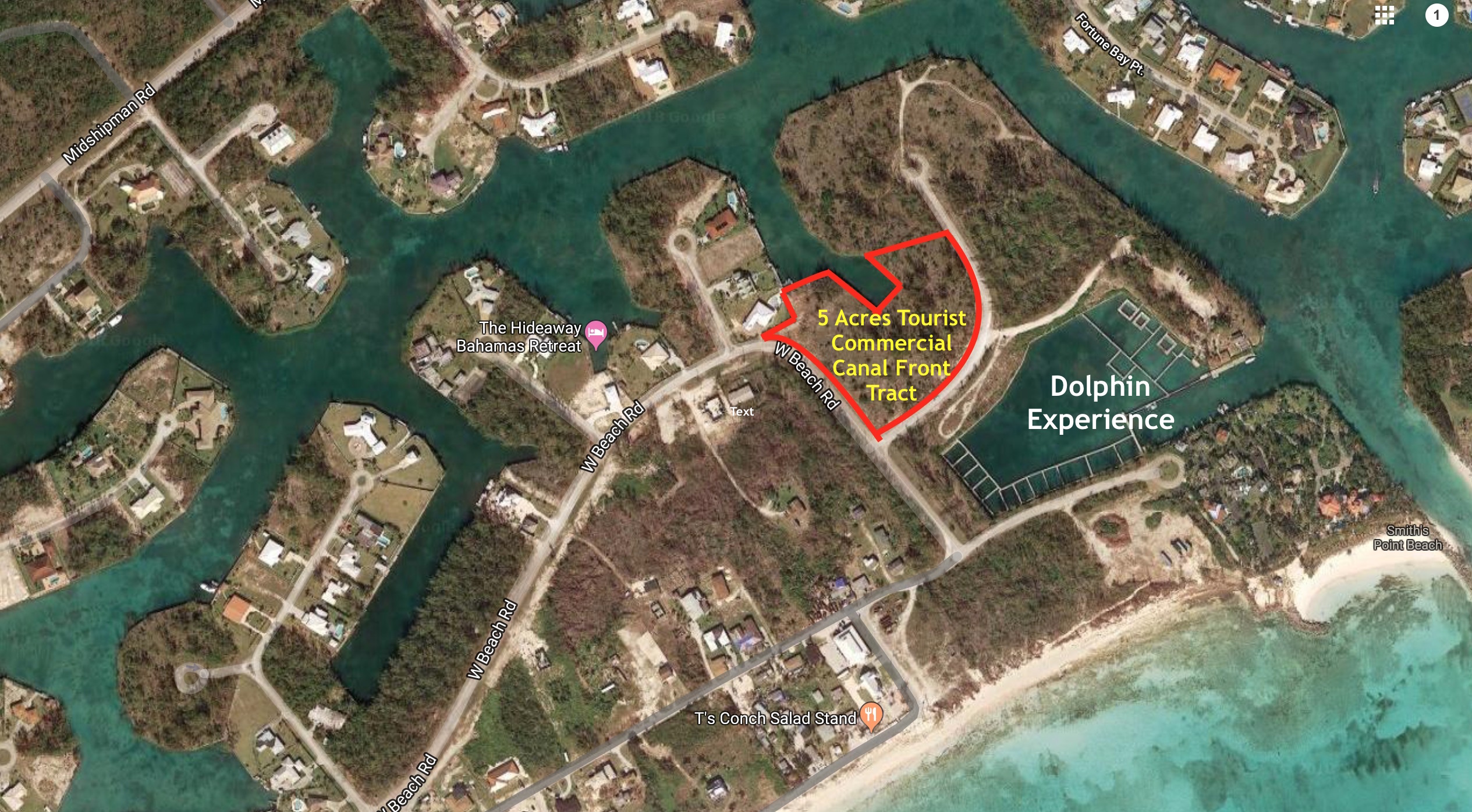 PRCE REDUCED - 5 Acres Tourist Commercial on Canal
