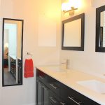 Master Bedroom ensuite bathroom double sink vanity.