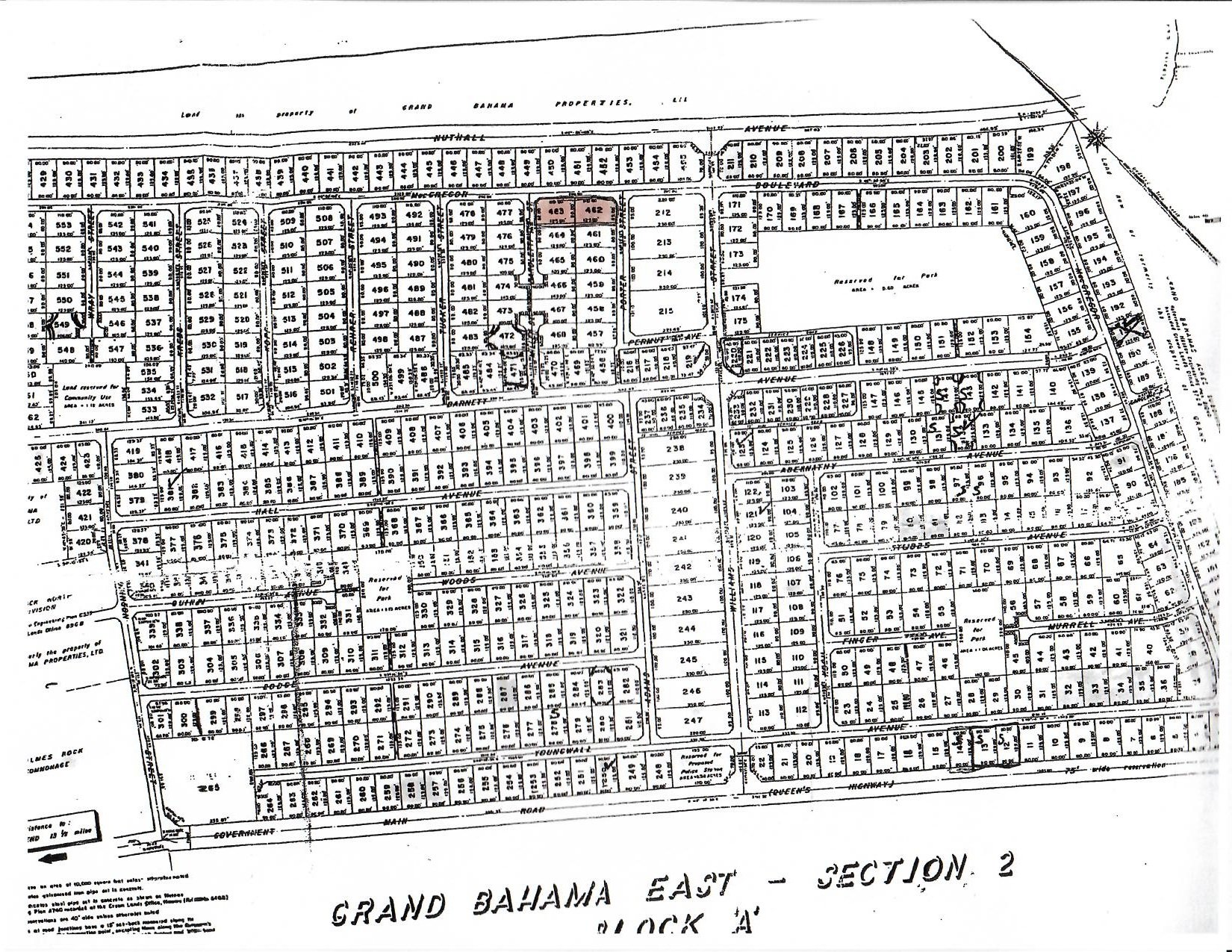 Grand Bahama East Section 2, Block A Lot No.462